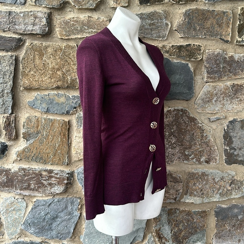 Tory Burch Simone Button-Front Wool Cardigan In P… - image 5
